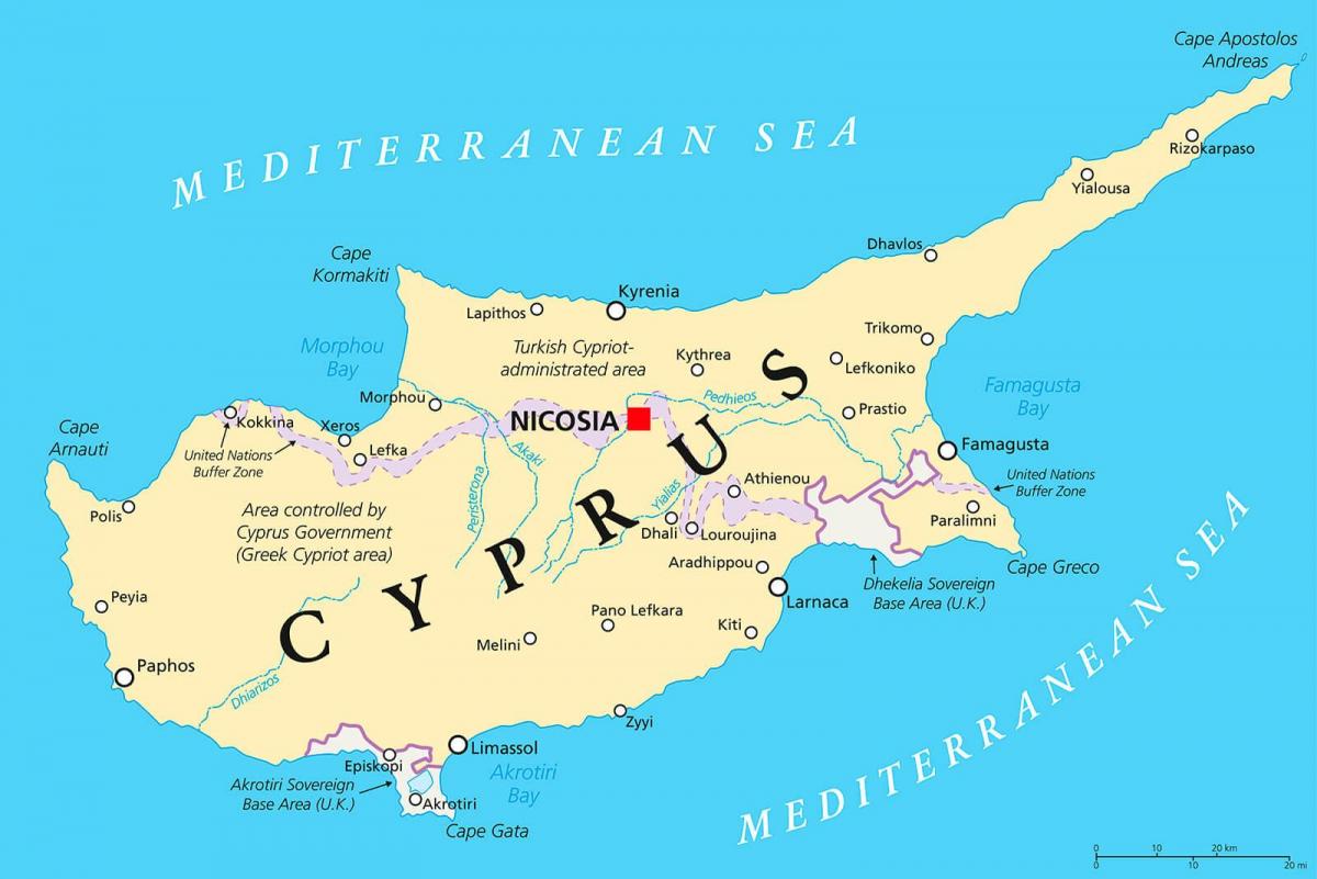 kaart wat Ciprus