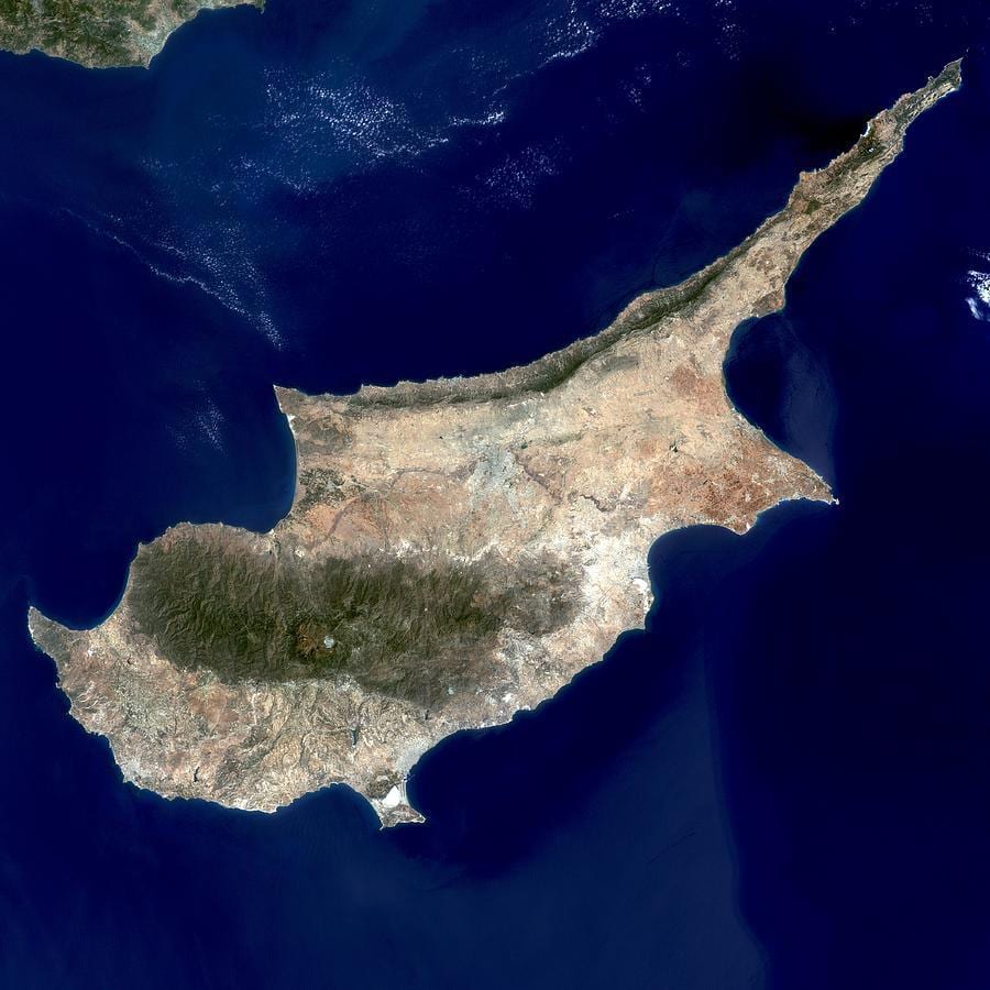 Ciprus satelliet kaart