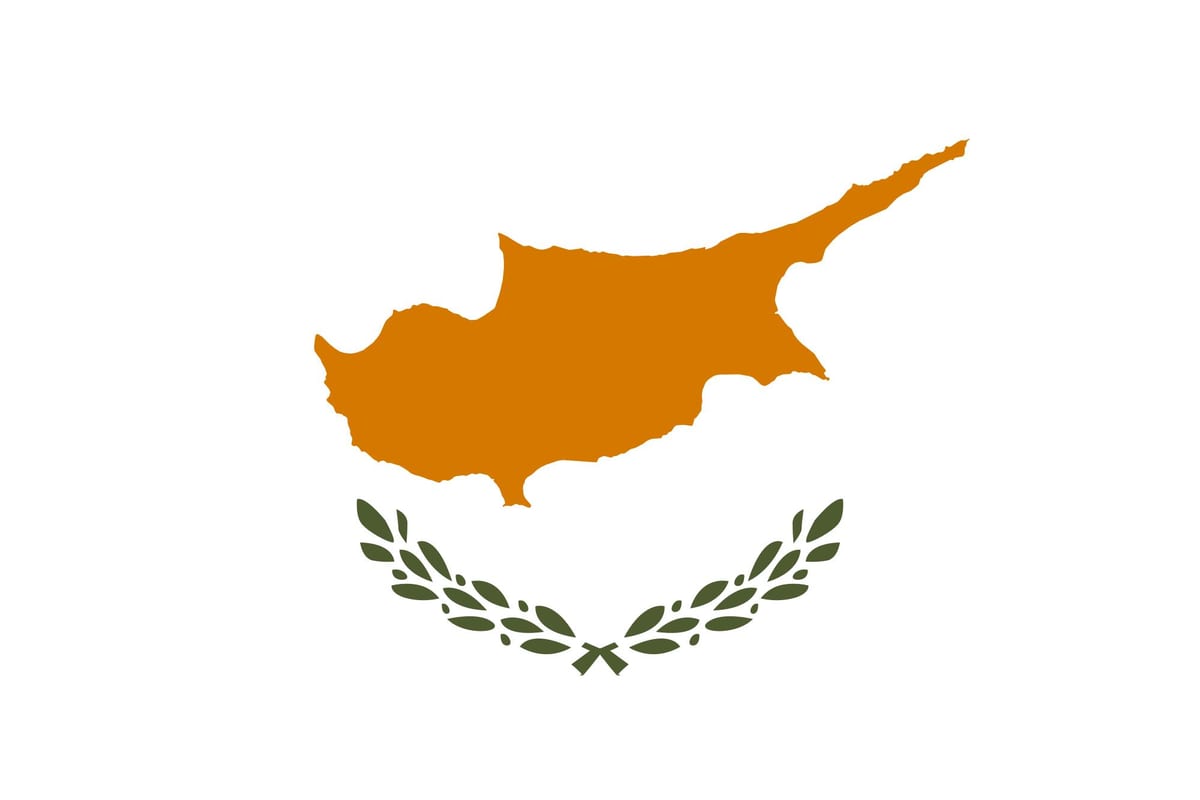 Kaart van Ciprus vlag