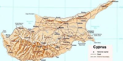 Paphos Ciprus kaart toeriste