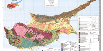 Ciprus geografiese kaart