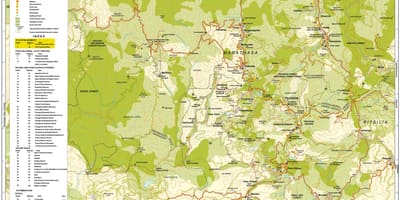 Kaart van troodos berge Ciprus
